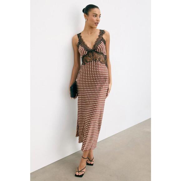 Dresses & Skirts - Ronny Kobo Brown Holiday Dress Size S with Minor Pulled Seam & Small Snags